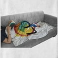 thumbnail image 5 of Rainbow Soft Flannel Fleece Throw Blanket, Brush Painted Pride Heart LGBT Plain Background, Cozy Plush for Indoor and Outdoor Use, 50" x 70", Multicolor, by Ambesonne, 5 of 5
