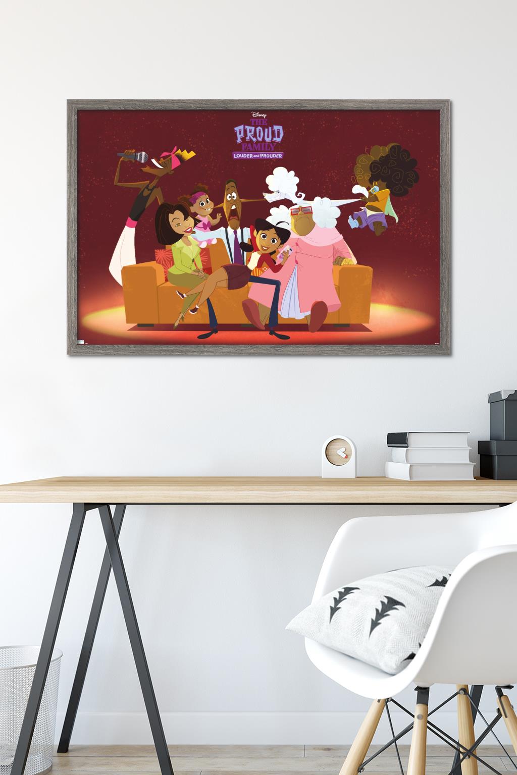 Disney The Proud Family Louder and Prouder - Family Wall Poster, 22.375" x 34" Framed