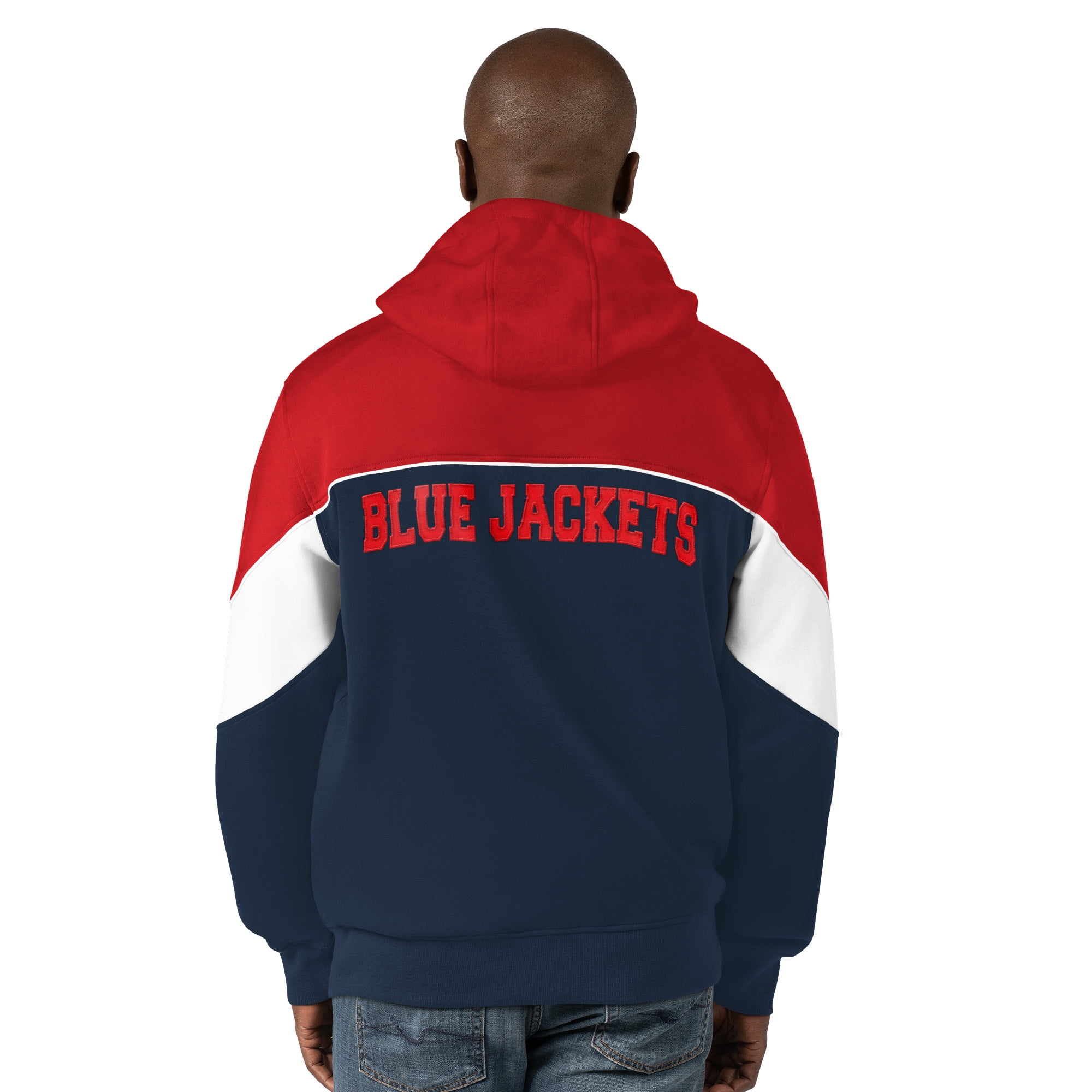 Men's Starter Navy/Red Columbus Blue Jackets Power Forward Full