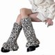 thumbnail image 1 of Women Harajuku Winter Plush Leg Warmers Gothic Punk Retro Leopard Print Foot, 1 of 3