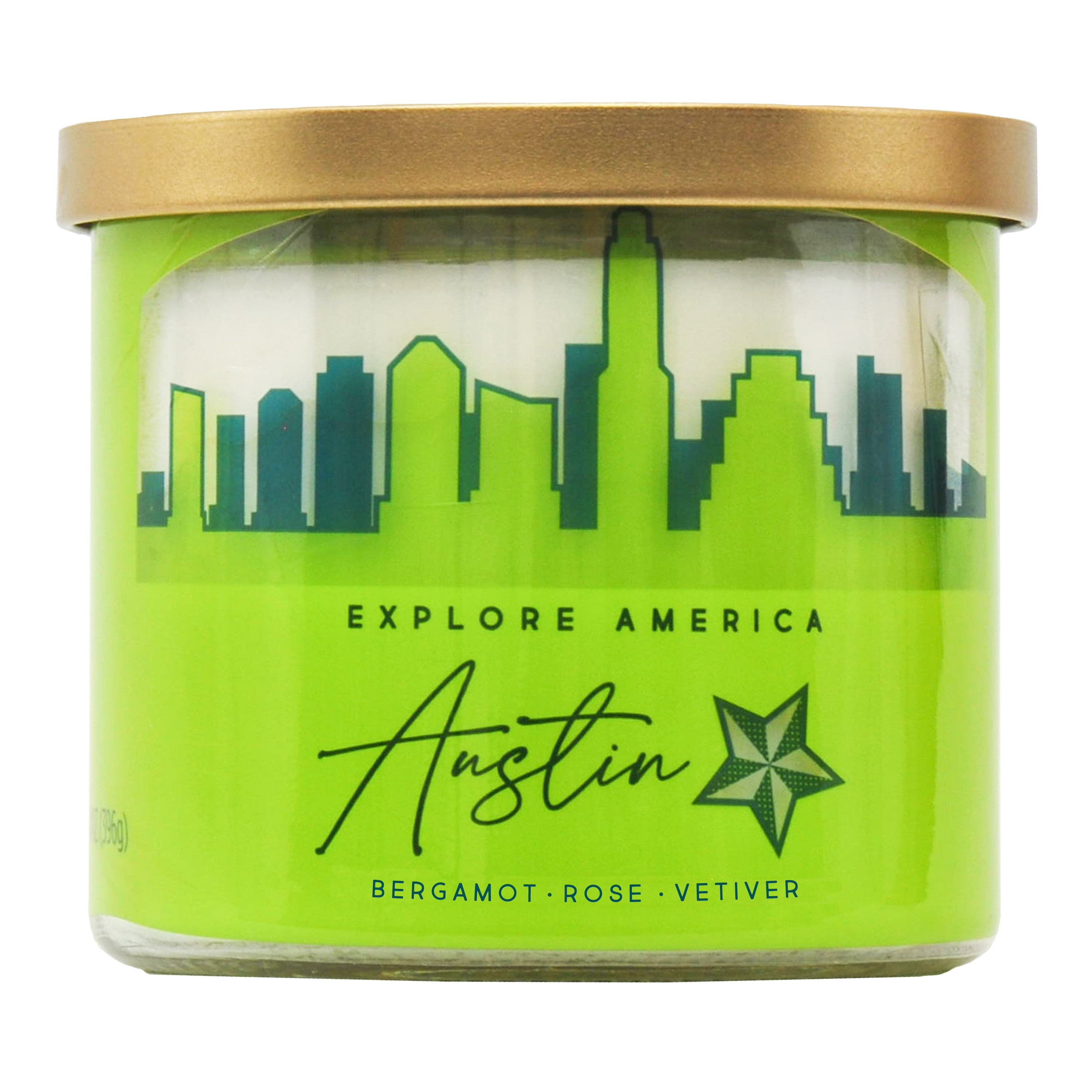 Mainstays Explore America 14-Ounce 3-Wick Candle Austin