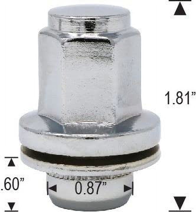 EZAccessory 24 Lug Nuts For Toyota 6 Lug (2023-2024) Factory Tundra Landcruiser OEM Mag M14x1.5 Shank Dia 0.87"