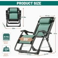 thumbnail image 4 of ABORON 2 Packs Zero Gravity Chair, Reclining Lounge Chair with Removable Tray for Indoor and Outdoor, Ergonomic Patio Recliner Folding Reclining Ice Silk Chair, 4 of 8