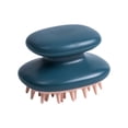 thumbnail image 2 of Wosthever Cepillo de masaje de de silicona Mini cabeza cuerpo cuero cabelludo cojín de aire peine de mano champú para el cuero cabelludo Juegos de accesorios de baño azul oscuro NO1, 2 of 6