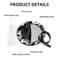 thumbnail image 4 of Panda 2Pcs PU Leather Round Luggage Tags with Privacy Cover and Name ID Tag for Suitcase, Handbags, Backpacks, School Bags, 4 of 6