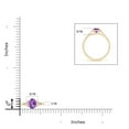 thumbnail image 5 of ANGARA Natural Oval Amethyst with Diamond Collar Solitaire Ring in 14K Yellow Gold for Women (Size-7x5mm) | February Birthstone, Birthday, Anniversary, Jewelry Gift for Women | Natural Amethyst Ring, 5 of 9
