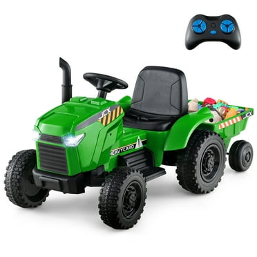 Gymax 2-in-1 Kids Ride On Tractor 12V Battery Powered Toy Car w/ Remote Control Green