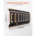 thumbnail image 4 of VEVOR E-Track Tie-Down Rail Kit, 4 Pack 1.3 ft E Track Rails, 2 U-Shaped Hooks, 2 Tool Holders, 2 Track Shelf Brackets, 2 Tire Holders, 2 Cable Storage Rings, 8 End Caps & 1 Bag, Fit for Vans Trailers, 4 of 9