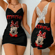 thumbnail image 4 of Elegante Vestido de Minnie Mouse para Mujer Falda de Pijama con Superficie de Satén y Lazo, Disney, Mickey, Moda de Verano, 2024, 4 of 5