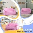 thumbnail image 5 of Qaba 2 in 1 Kids Play Couch with Glow in the Dark Cloud Pattern, Pink, 5 of 9