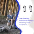 thumbnail image 3 of ZheElen 2 Pieces Tie Rod End Component Joint Accessories Universal RC Car Positive Reverse Thread Ball Head Holder Replace Part Silver, 3 of 7