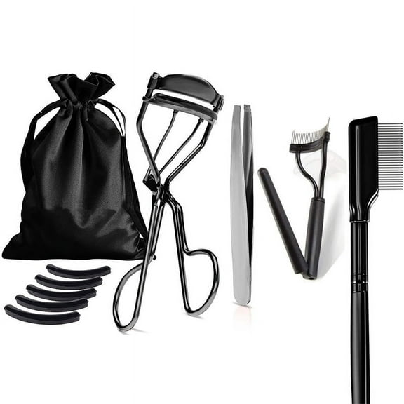 Black Eyebrow Curler Eyelash Comb Eyelash Curler Organizer 9-Piece Set