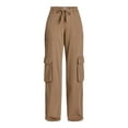 thumbnail image 5 of Time and Tru Women's Drawstring Cargo Pants, 29", 31", 33" Inseams, Sizes 2-20, 5 of 8