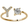 thumbnail image 1 of Dsscvnef Fashionable and Opening 26 Letters with Diamond Ring Ladies Jewelry, 1 of 4