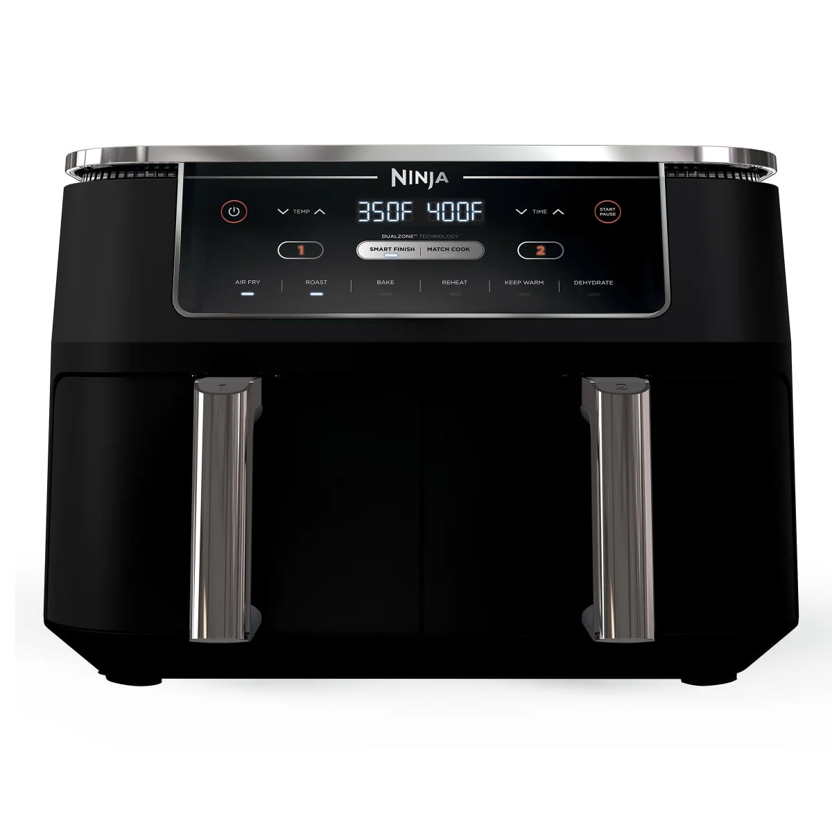 Ninja, Air Fryer, Foodi 6-in-1 XL 2-Basket, with DualZone Technology, 1700 Watts, Non-Stick, Black