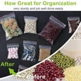 thumbnail image 3 of 100Pcs Reusable Zip Lock Clear Plastic Sealing Packaging Bags For Candy Nut Food Storage(13*19CM), 3 of 5