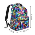 thumbnail image 2 of Disketp Colorful Tie Dye Stained Glass 2 Mochila Estampada para Hombre y Mujer – Mochila Ligera Clásica con Múltiples Bolsillos para Universidad, Trabajo y Viajes-One Size, 2 of 5