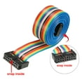 thumbnail image 3 of IDC 16P Wire Flat Rainbow Ribbon Cable 128cm 2.54mm Pitch 2pcs, 3 of 4