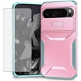 thumbnail image 1 of KOMI Case for Pixel 8 Pro Case, Google 8 Pro Case with Tempered Glass Screen Protector and Slide Camera Cover, Non-Slip Heavy Duty Shockproof Phone Cover for Google Pixel 8 Pro PC Pink, 1 of 5