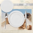 thumbnail image 3 of Ambesonne Funny Place Mats Set of 4, Cats Dogs in Sky Clouds, Standard Size, Multicolor, 3 of 6