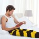 thumbnail image 5 of Balery Bee Stripe Pantalones de pijama para hombre, pijama ultraligero, pantalón de descanso-XX-Large, 5 of 6