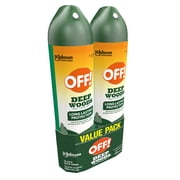 OFF! Deep Woods Insect Repellent V, Backyard, Biting Insect Spray for Outdoor Use, 9 oz, 2 Count