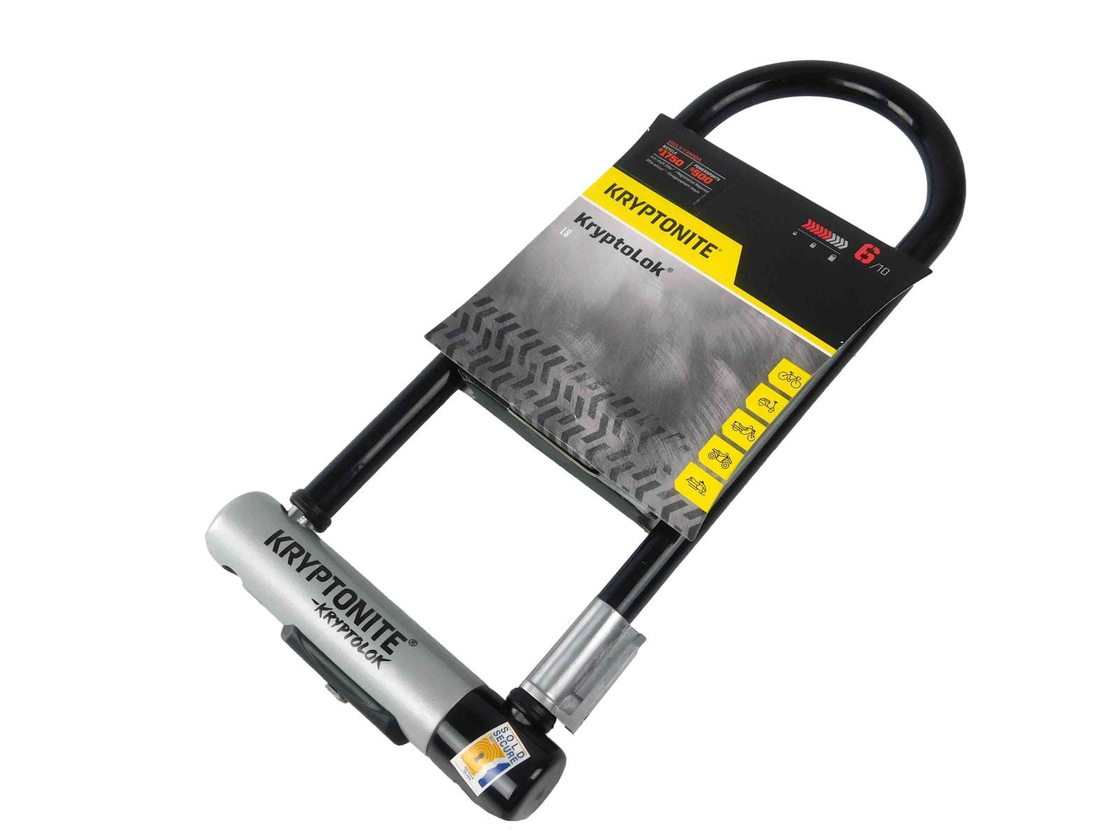 Kryptonite KryptoLok Series 2 LS FlexFrame-U bracket and 1004 4ft Looped cable