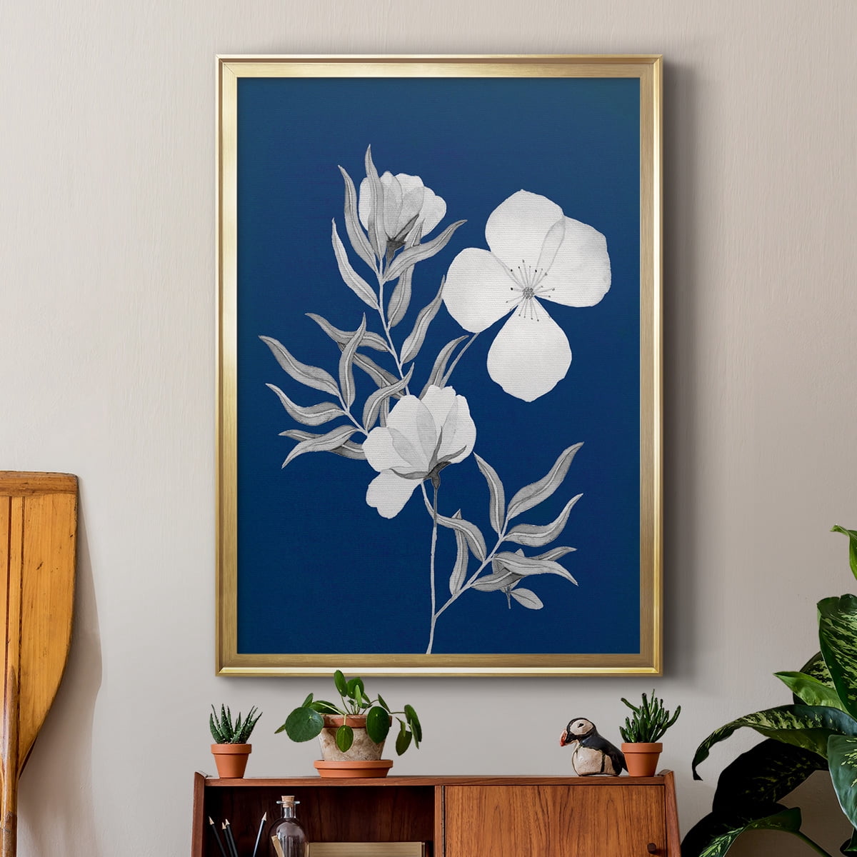 Indigo Sketch II Premium Framed Print - Ready to Hang