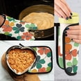 thumbnail image 5 of Yayeee Oven Mitts and Pot Holder Set of 4 Heat Resistant Kitchen Gloves Baking Hot Pad, White Clover Pattern, 5 of 5
