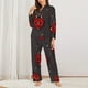 thumbnail image 2 of Balery Red Ladybugs Conjunto de Pijama con Estampado para Mujer, Conjunto de Dos Piezas con Manga Larga, Ropa de Dormir Suave con Bolsillos, Pijamas Cómodos-XX-Large, 2 of 7