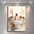 thumbnail image 3 of Jesus Walking on Water Pattern Watercolor Art Printmaking Religious Poster Cross Christ Decoration Beautiful Canvas Painting, 50*70cm, unframed.,ZSH0043-5, 3 of 7