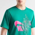 thumbnail image 3 of Jordan Mens Futura Wings T-Shirt Size X-Large Color Mystic Green/Pink, 3 of 4