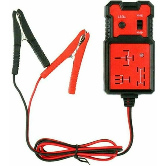 12V Automotive Relay Tester Universal Car Battery Checker Car Electronic Relay Analyzer Diagnostic Tool with Alligator Clips