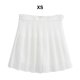 thumbnail image 5 of Qarigey Minifaldas plisadas de cintura alta de una línea de verano para mujer Vestidos Blanco XS, 5 of 6