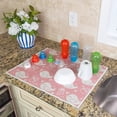 thumbnail image 2 of SussexHome 24 x 18 x 0.25 Inches Large Dish Drying Mat for Kitchen Counter - Super-Absorbent Washable Cotton Large Baby Bottle Dryer Pad - Highly Absorbent Ultra-Thin Dish Drying Pad, 2 of 6