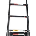 thumbnail image 5 of Step Ladder 12.5FT Telescopic Ladder Aluminum Ladder with Non-Slip Feet, Slow Down Safety Function Portable Extension Ladder for Household and Outdoor Working, 330lb Capacity Black,Aluminum Ladder, 5 of 17