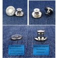 thumbnail image 3 of 12 Sets Silver Jeans Buttons Replacement 17mm No Sewing Metal Button Repair Kit Nailess Removable Jean Buttons Replacement Combo Thread Rivets and Screwdrivers, 3 of 7