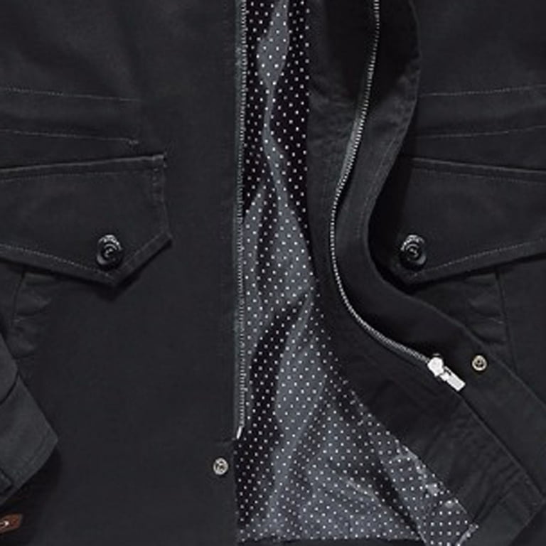 Men's Cargo Jacket Stand Collar Full Zip Up Military Jacket Men's Cargo Jacket Stand Collar Full Zip Up Military Jacket