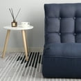 thumbnail image 4 of Recliner Chair, Lazy Floor Sofa Couches, Adjustable Lounge Chair, Accent Couch, Corner Chair Sofa for Living Room Bedroom Salon Office, Navy, 4 of 8