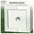 thumbnail image 6 of Outdoor Planters 2-Pack, 22 & 18in Flower Pots, Stackable Plant Pots with Drainage, Durable MgO, for Patio, Garden, Porch, Yard - White, 6 of 9