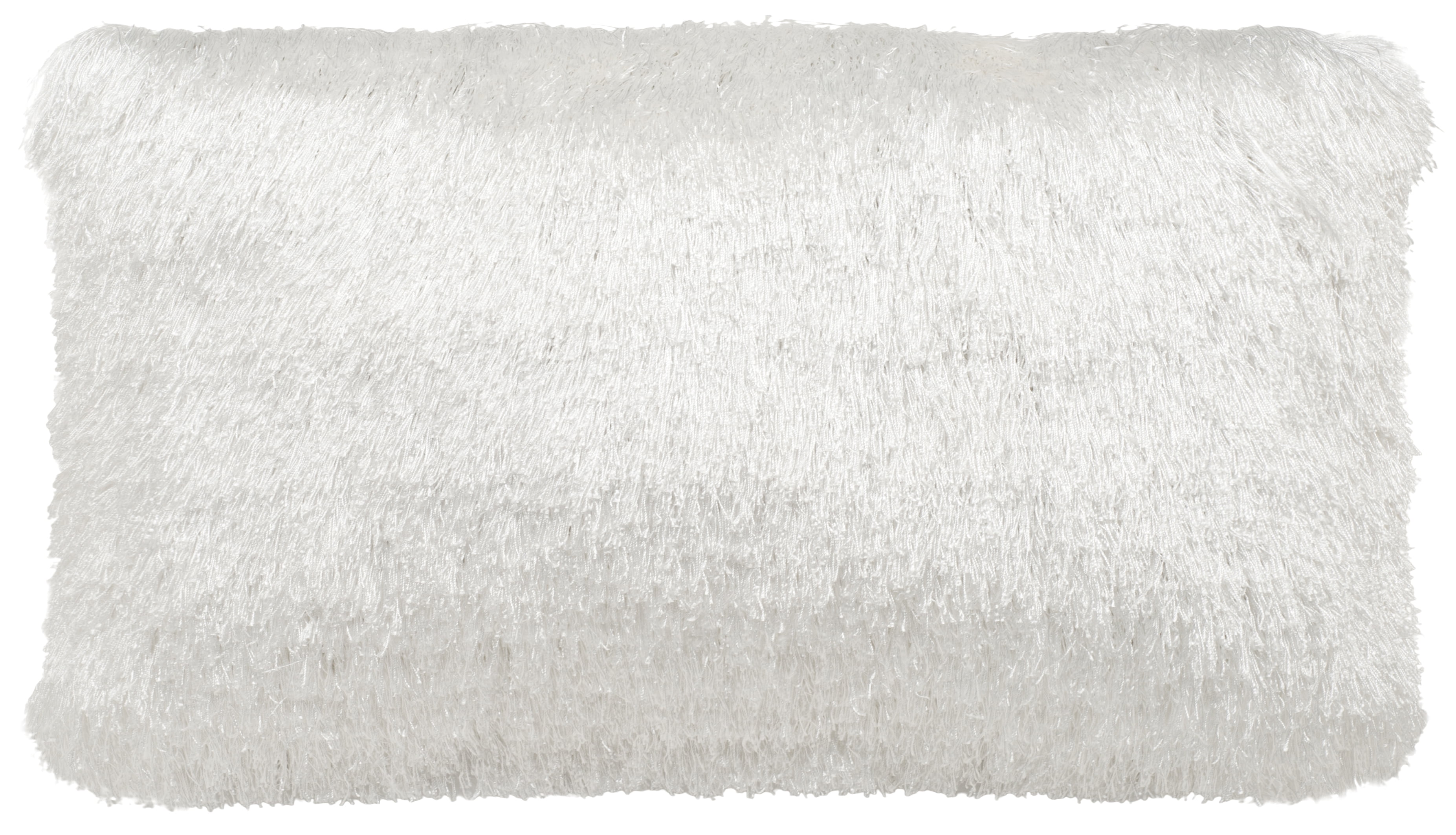 SAFAVIEH Indoor/Outdoor Modern Glam Shag Pillow, 14" x 24", Pearl