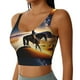 thumbnail image 2 of Balery Azure Sky Western Desert Cowboy Sujetadores deportivos con espalda cruzada para mujer, acolchados, sin costuras, de alto impacto, ideales para yoga, gimnasio, entrenamiento y fitness.-X-Large, 2 of 8