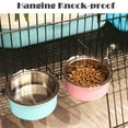 thumbnail image 4 of clackibukvyz 2 Pack Pet Food Bowl, Stainless Steel Hanging Dog Bowls for Puppy, Cat, Rabbit, Guinea Pigs, 4 of 7