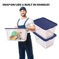 thumbnail image 3 of SimplyKleen 14.5 Gallon 58 Qt. Clear Storage Bin with Lid Plastic Storage Bin Clear, Stackable, Totes 4 Pack, 3 of 7