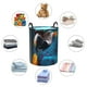 thumbnail image 4 of Fotbe Modern Style Blue Parrot Cesto de Ropa con Asas, Cesto Impermeable de Gran Capacidad, Bolsa de Lavado para Dormitorio, Cesto de Ropa con Ruedas y Asas-Medium, 4 of 6