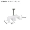 thumbnail image 2 of Unique Bargains Cable Clips with Steel Nail, 100Pcs 8mm/0.31' Plastic Cable Wire Clips, Circle Ethernet Cable Clips, White, 2 of 6