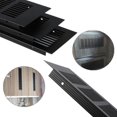 thumbnail image 3 of 4 Pieces Grille Cover, Cupboard Vents Fridge Vent Louvred Wall Vent Grille,Black 80 x 250mm, 3 of 5