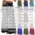 thumbnail image 3 of Bzdzmqm Women Plus Size High Waisted Palazzo Pants Flowy Floral Boho Lounge Trousers Vacation Beach Summer Casual Elastic Waist Wide Leg Trousers, Blue 3XL, 3 of 5