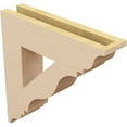 thumbnail image 5 of Ekena Millwork 3 1/2"W x 16"D x 16"H Funston Traditional Rough Cedar Woodgrain TimberThane Bracket, Primed Tan, 5 of 7