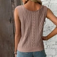 thumbnail image 5 of MESSUEN Sleeveless Tops Womens T Shirts Loose Fit V-neck Raglan V Neck Tops Knitted Tank Top Cable Knit Sweater Vest Solid Tee Shirts Sleeveless Tees for Women Womens Tops Summer Pink XL, 5 of 5
